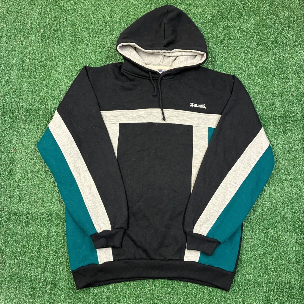 Vintage 90s Spalding Colorblock Embroidered Hoodie‎